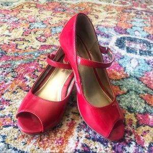 American Eagle Patent Heels - Red